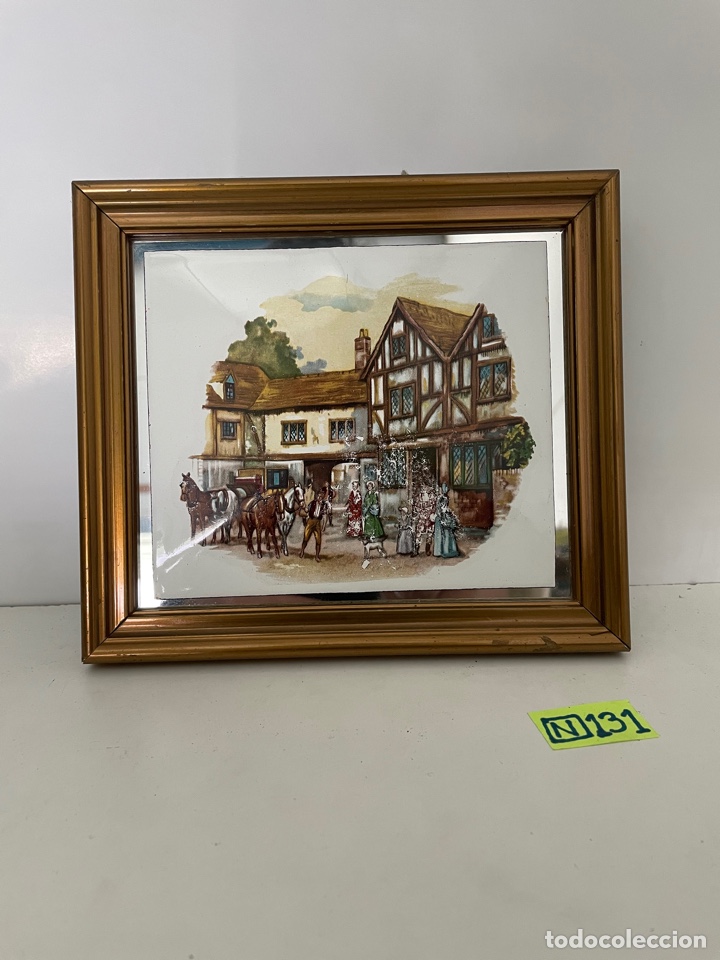 Antig&uuml;edades: CUADRO AZULEJO ESPEJO - Foto 1