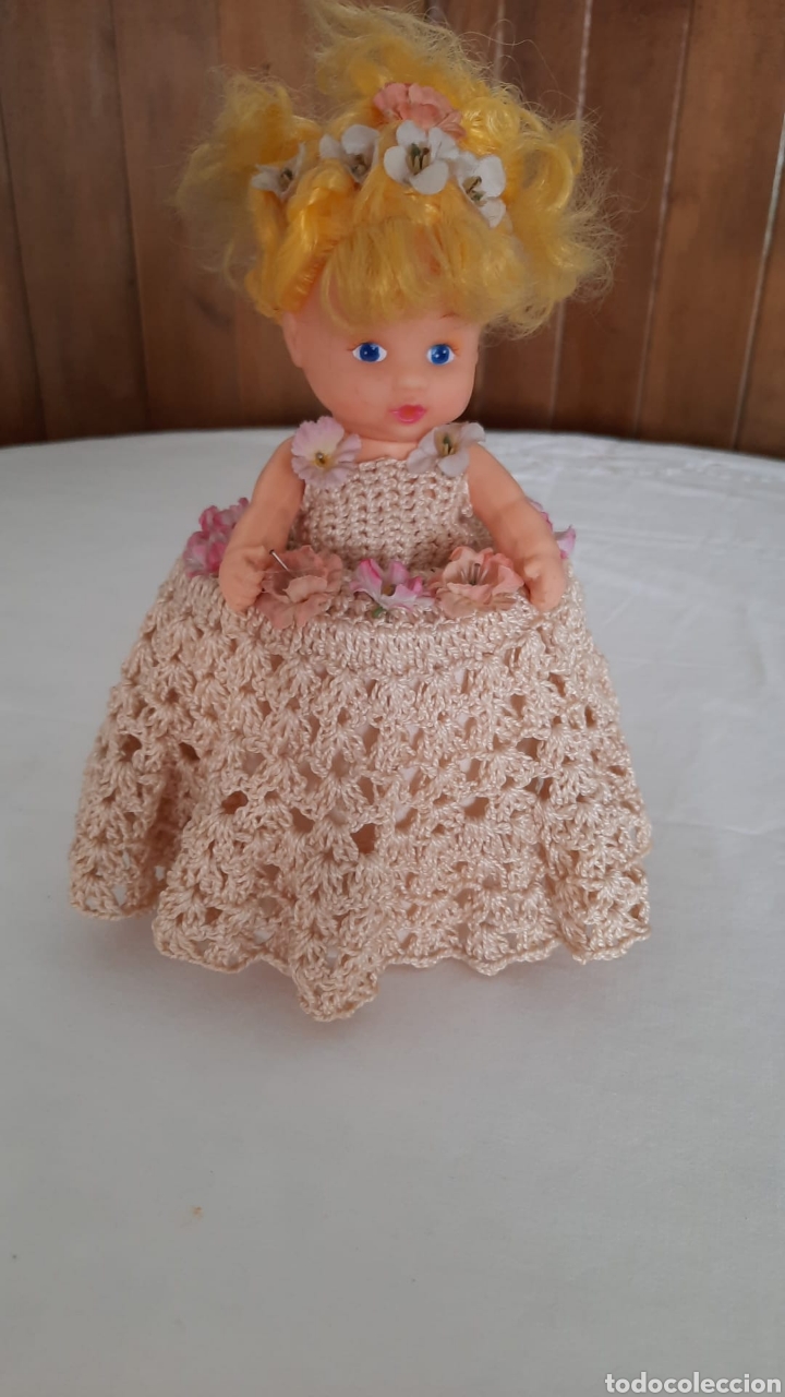 Antig&uuml;edades: Mu&ntilde;eca vestido ganchillo - Foto 3