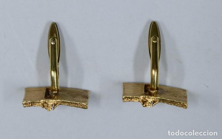 Antig&uuml;edades: GEMELOS DE METAL DORADO - Foto 3