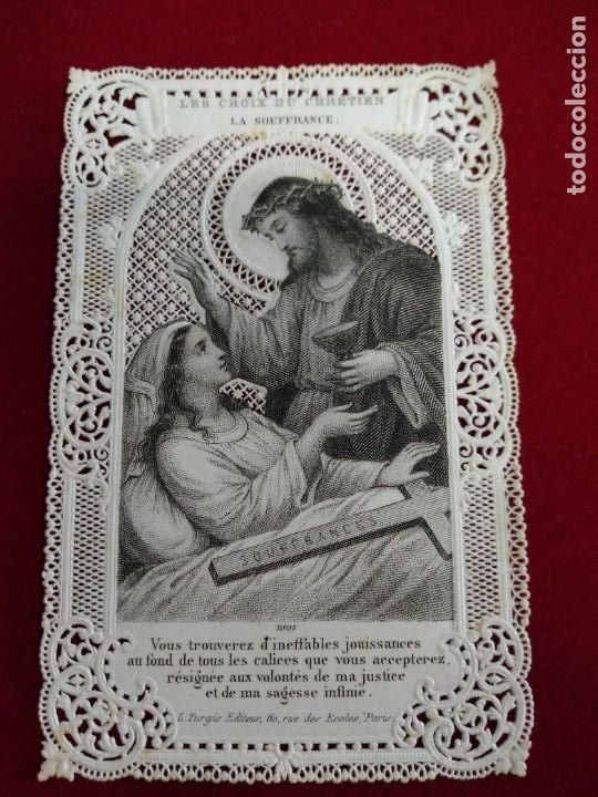 Oggetti Antichi: Estampida religiosa troquelada.ca6