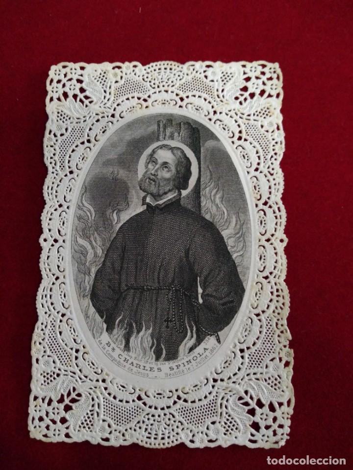 Oggetti Antichi: Estampida religiosa troquelada.ca6