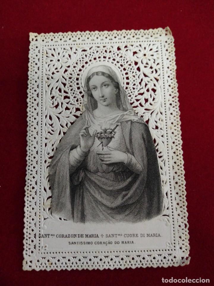 Oggetti Antichi: Estampida religiosa troquelada.ca6