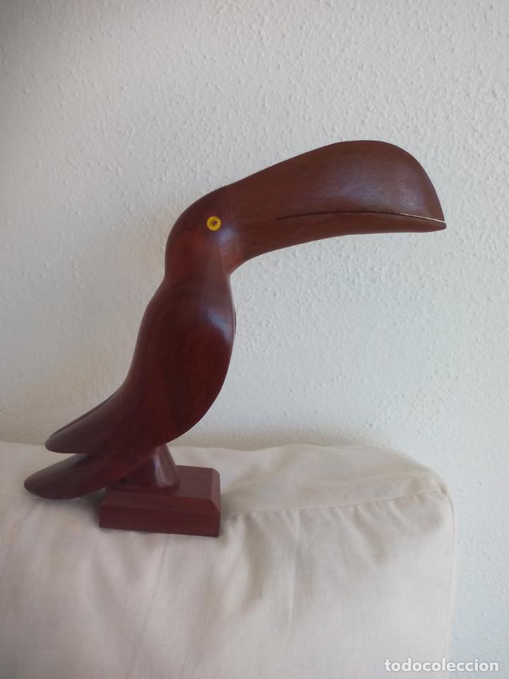 Antiques: FIGURA, TUCAN DE MADERA. 21 CM