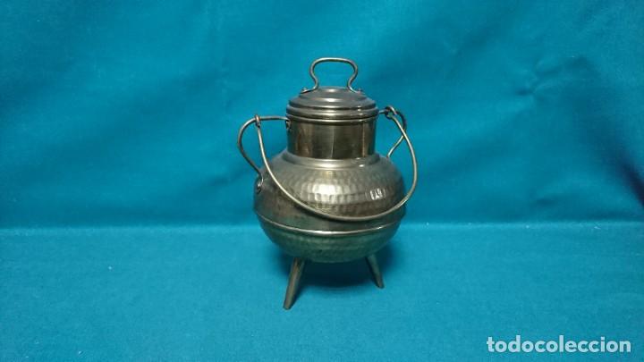 Antig&uuml;edades: POTE GALLEGO EN COBRE, DECORATIVO, 15 CM DE ALTURA