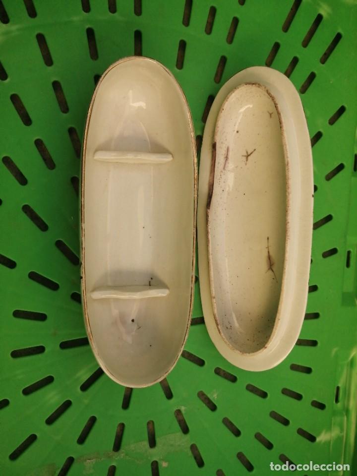 Antigüedades: Jabonera porcelana cuarto aseo baño lavabo sanitario wc pastilla jabón SAN JUAN SEVILLA peinera - Foto 4 - 266147983