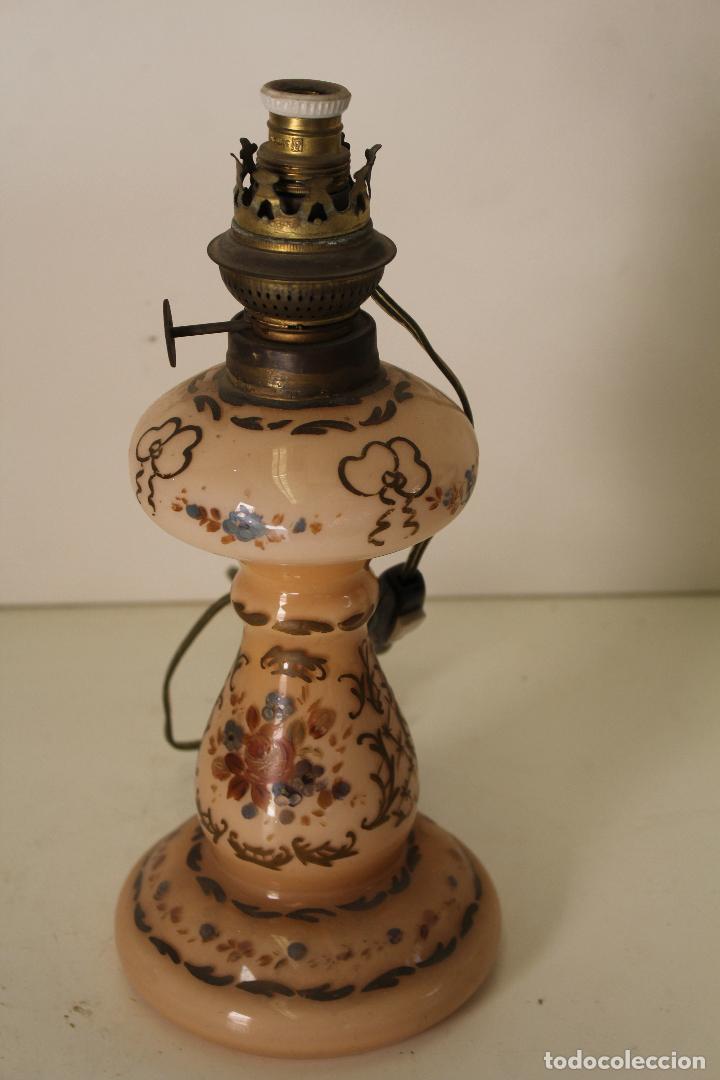 Antig&uuml;edades: antiguo quinqu&eacute; marmen lampara de opalina - Foto 7