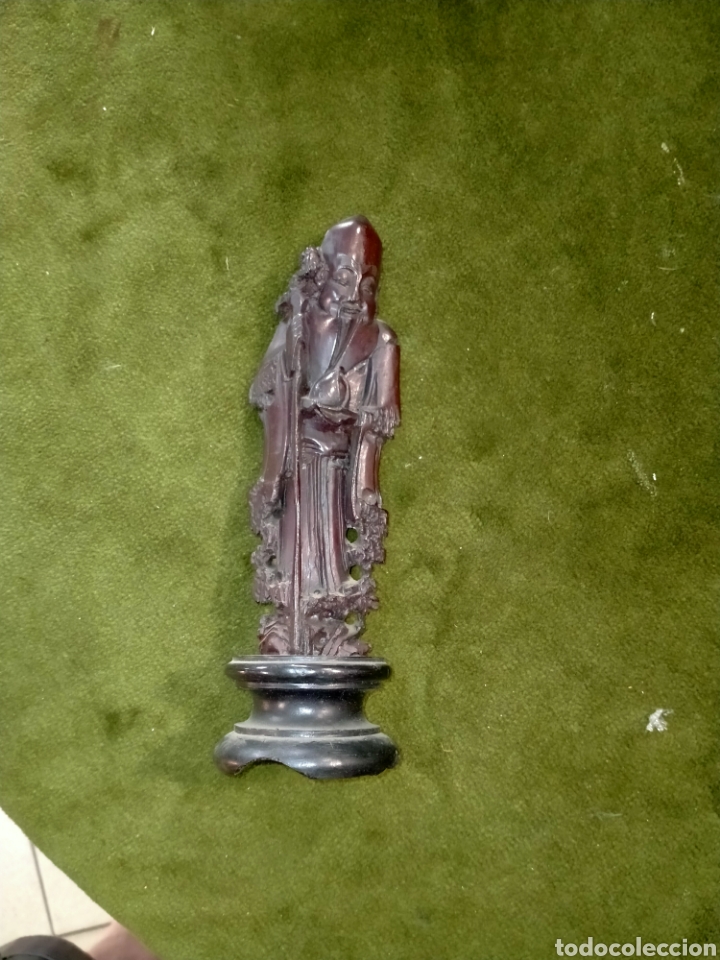 Antig&uuml;edades: ANTIGUA TALLA ORIENTAL-MADERA BARNIZADA REF-123 - Foto 1