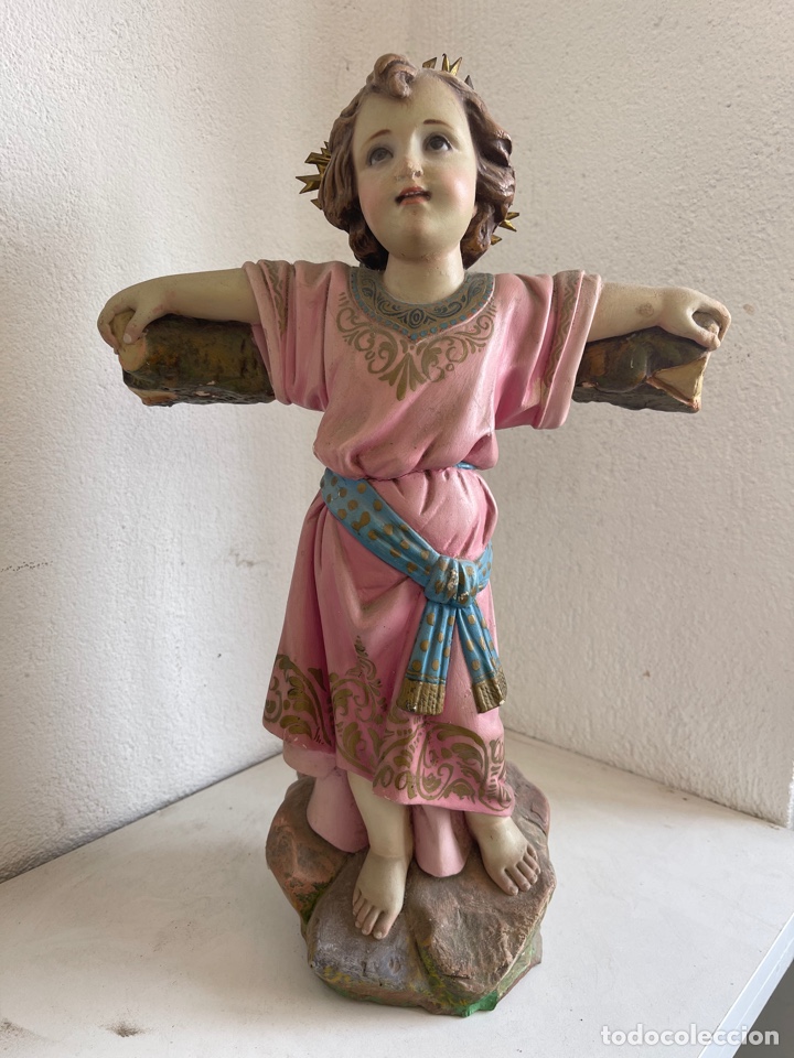 Antig&uuml;edades: Ni&ntilde;o Jes&uacute;s 43cms x 27cms - Foto 1
