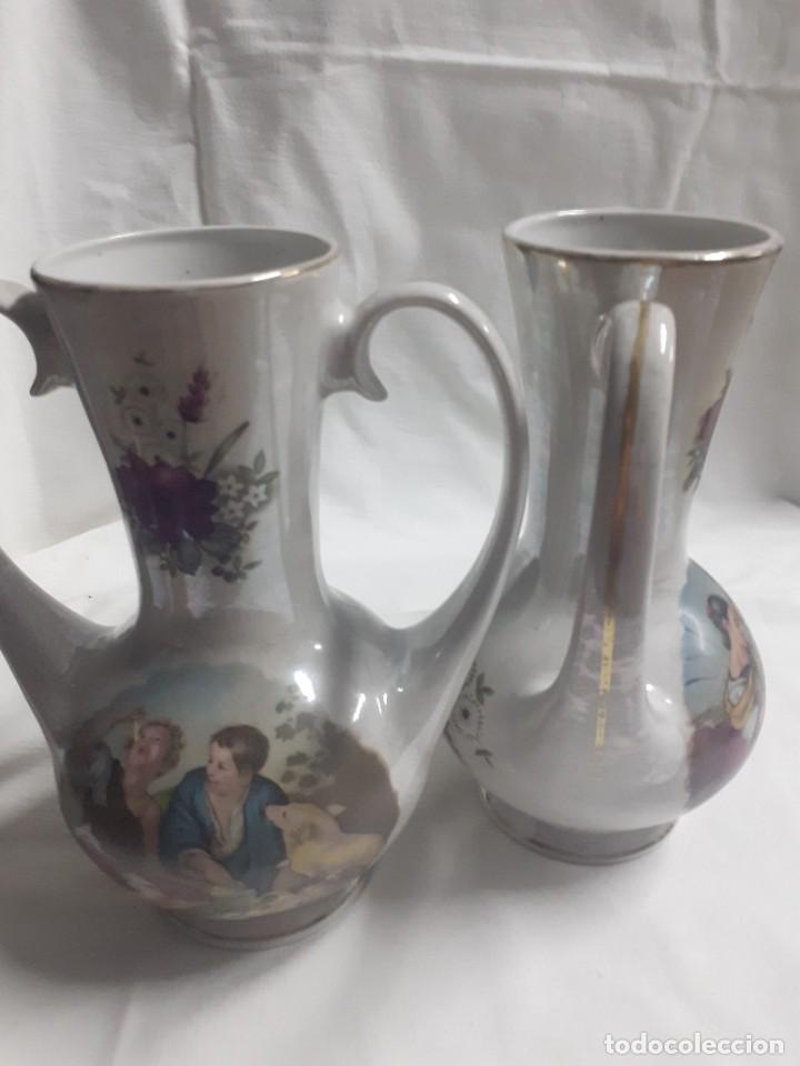 Antig&uuml;edades: Pareja de jarrones de porcelana - Foto 5