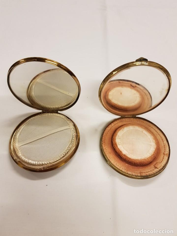 Antig&uuml;edades: POLVERAS VINTAGE EN NACAR Y MADERA - Foto 3