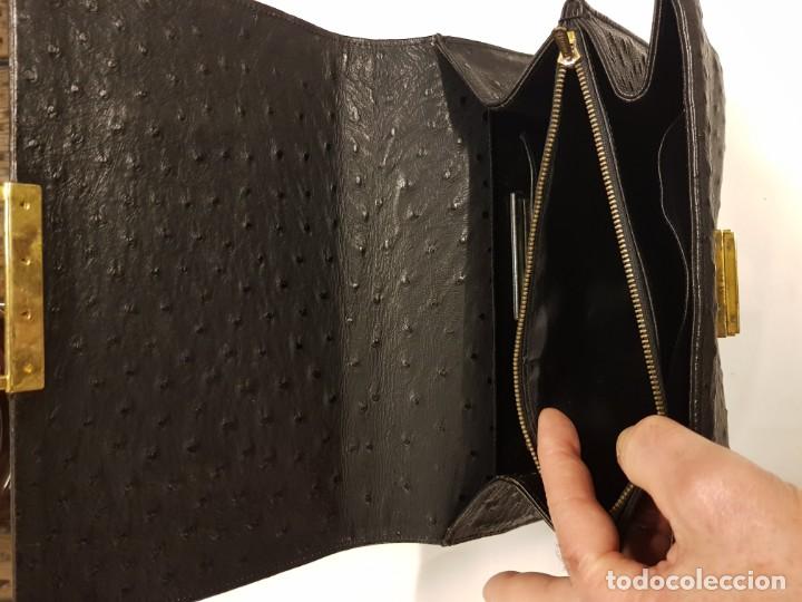 Antig&uuml;edades: BOLSO PIEL DE AVESTRUZ - Foto 4