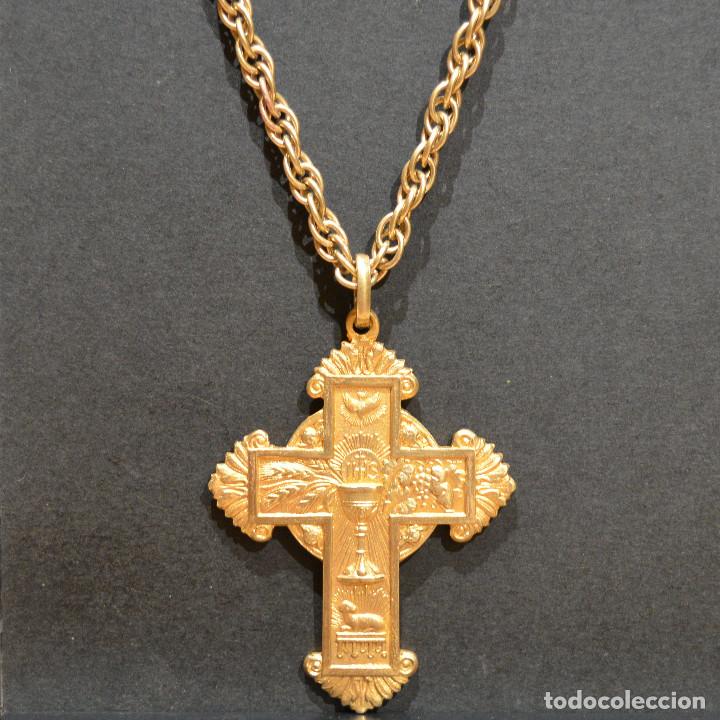 Antig&uuml;edades: EXCELENTE CORDON CON CRUZ JESUITA DE COMUNION - Foto 2