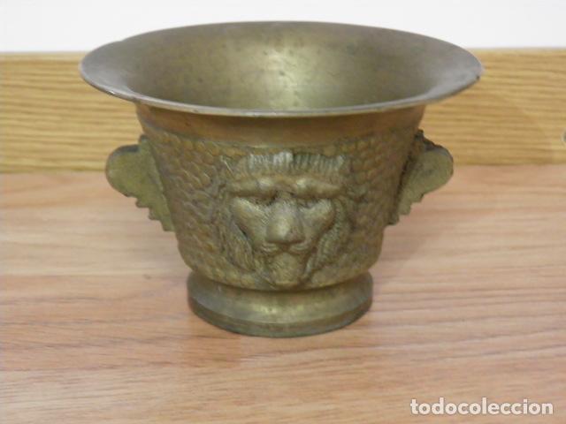 Antig&uuml;edades: ALMIREZ ,MORTERO DE BRONCE CON CABEZA DE LEONES - Foto 5