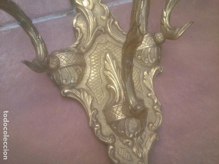 Antig&uuml;edades: GRAN ANTIGUO APLIQUE DE PARED EN BRONCE - Foto 2
