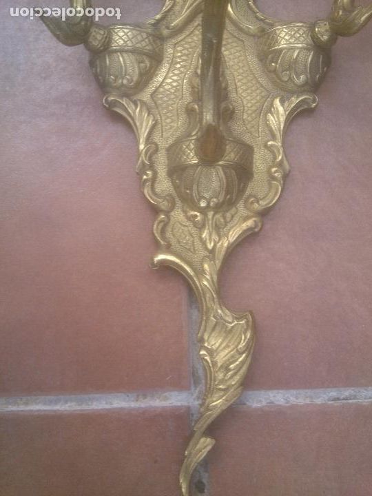 Antig&uuml;edades: GRAN ANTIGUO APLIQUE DE PARED EN BRONCE - Foto 3