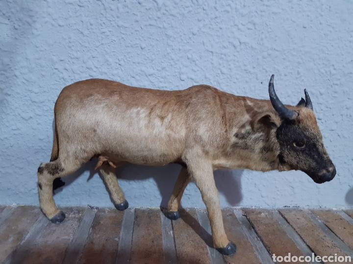 Antig&uuml;edades: Vaca hecha a mano de piel y pelo - Foto 1