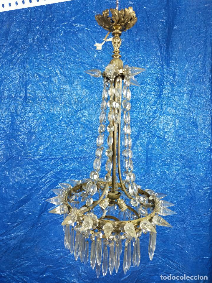 LAMPARA DE TECHO CRISTALES (Antigüedades - Iluminación - Lámparas Antiguas)