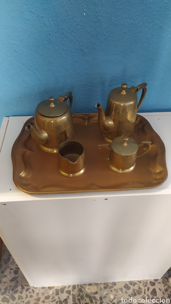 Antig&uuml;edades: Juego de t&eacute; Antiguo en bronce - Foto 3