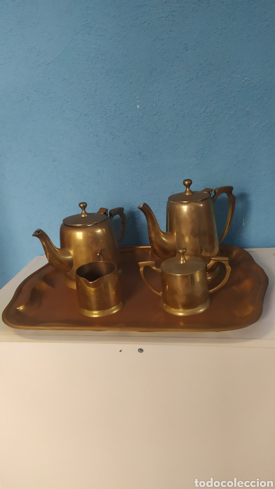 Antig&uuml;edades: Juego de t&eacute; Antiguo en bronce - Foto 1