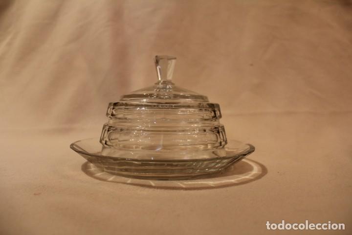 Antiguidades: Antigua y bonita quesera de cristal