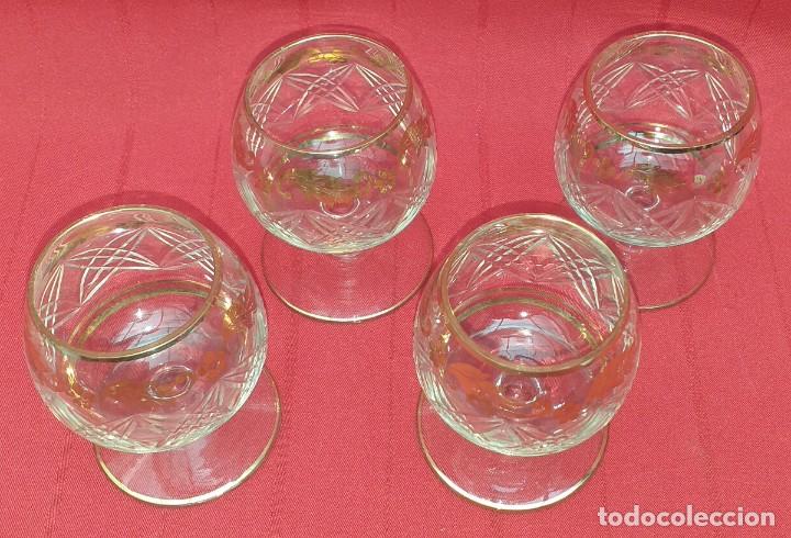 Antig&uuml;edades: 4 COPAS DE CRISTAL TALLADO - Foto 5