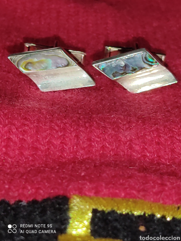 Antig&uuml;edades: Gemelos de plata 925 y Nacar. - Foto 2