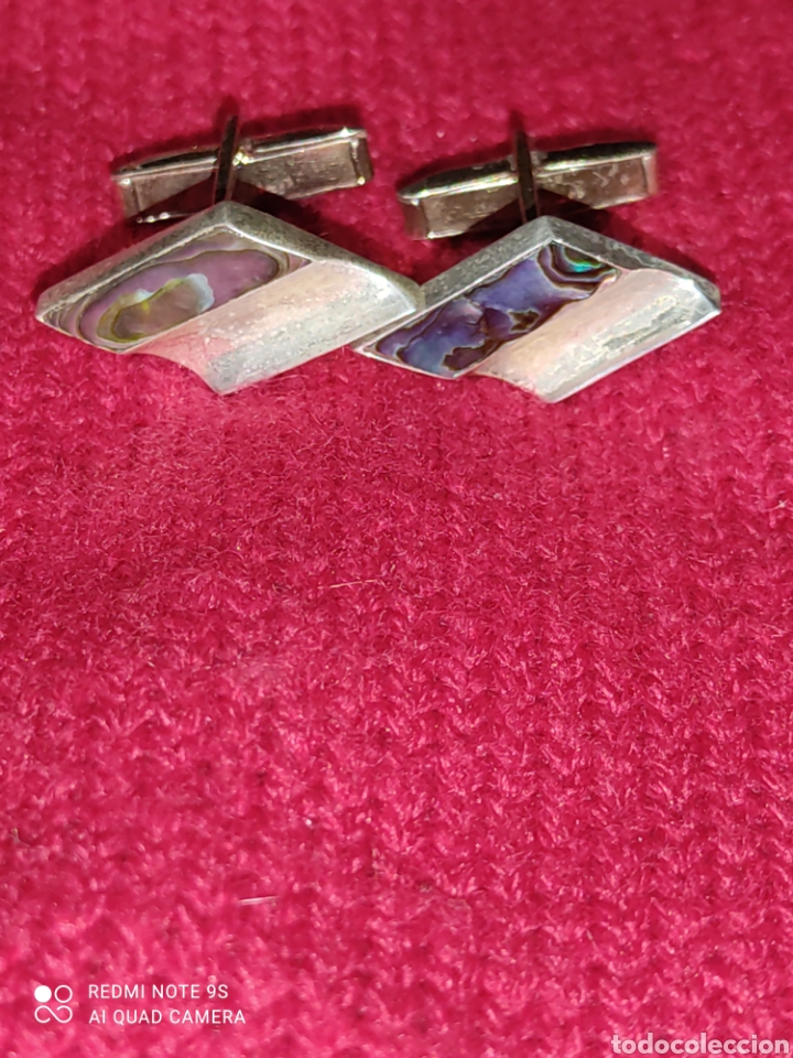 Antig&uuml;edades: Gemelos de plata 925 y Nacar. - Foto 3