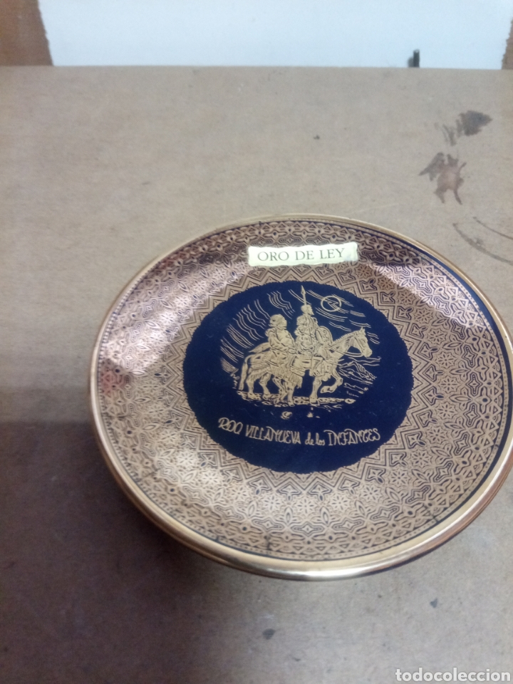 Antig&uuml;edades: Plato antiguo damasquinado en oro - Foto 1