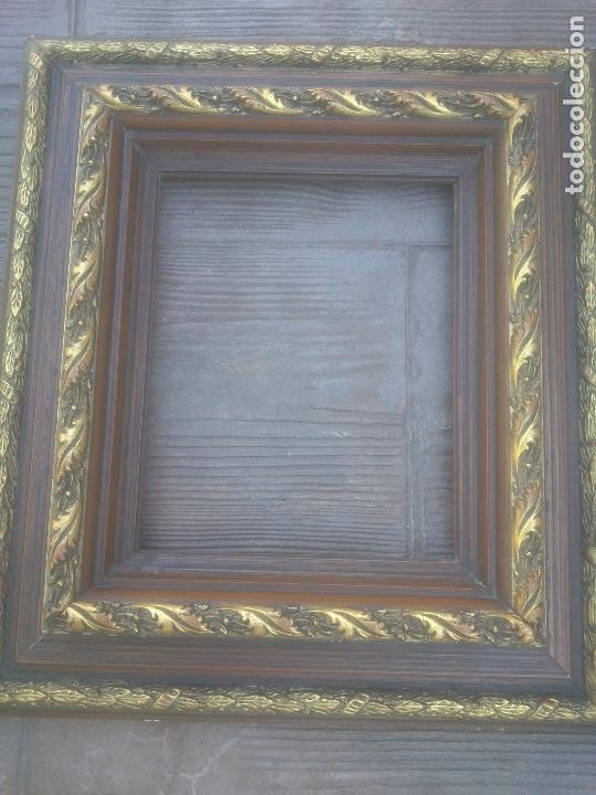 Antigüedades: Pareja Marco madera chapado y dorado - Foto 2 - 267417154