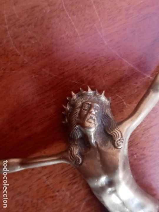 Antig&uuml;edades: Antiguo cristo de bronce - Foto 2