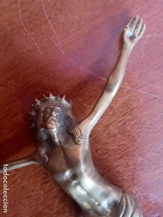 Antig&uuml;edades: Antiguo cristo de bronce - Foto 4