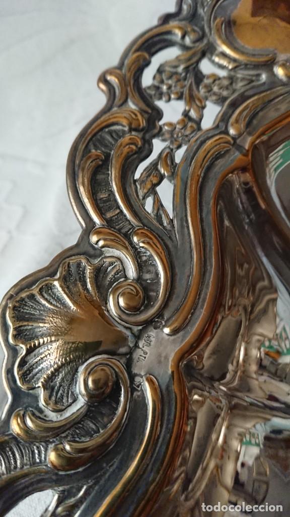 Antig&uuml;edades: BONITO CENTRO DE MESA DE METAL PLATEADO. - Foto 12