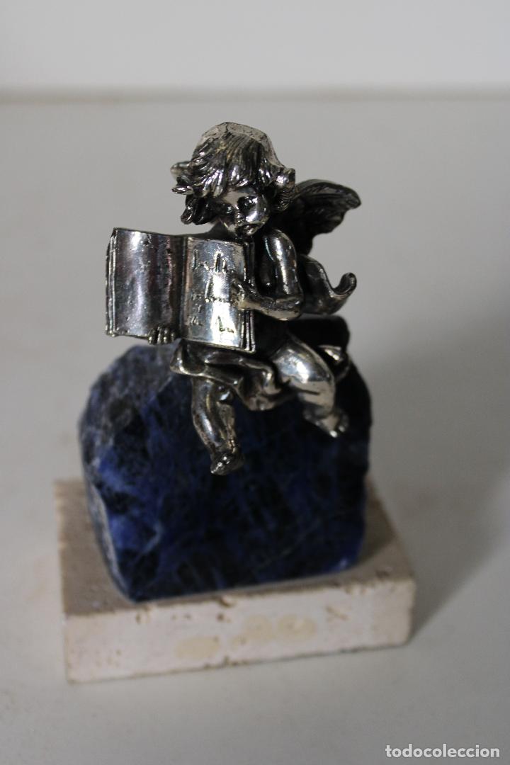 Antig&uuml;edades: figura de angel plateado - Foto 2