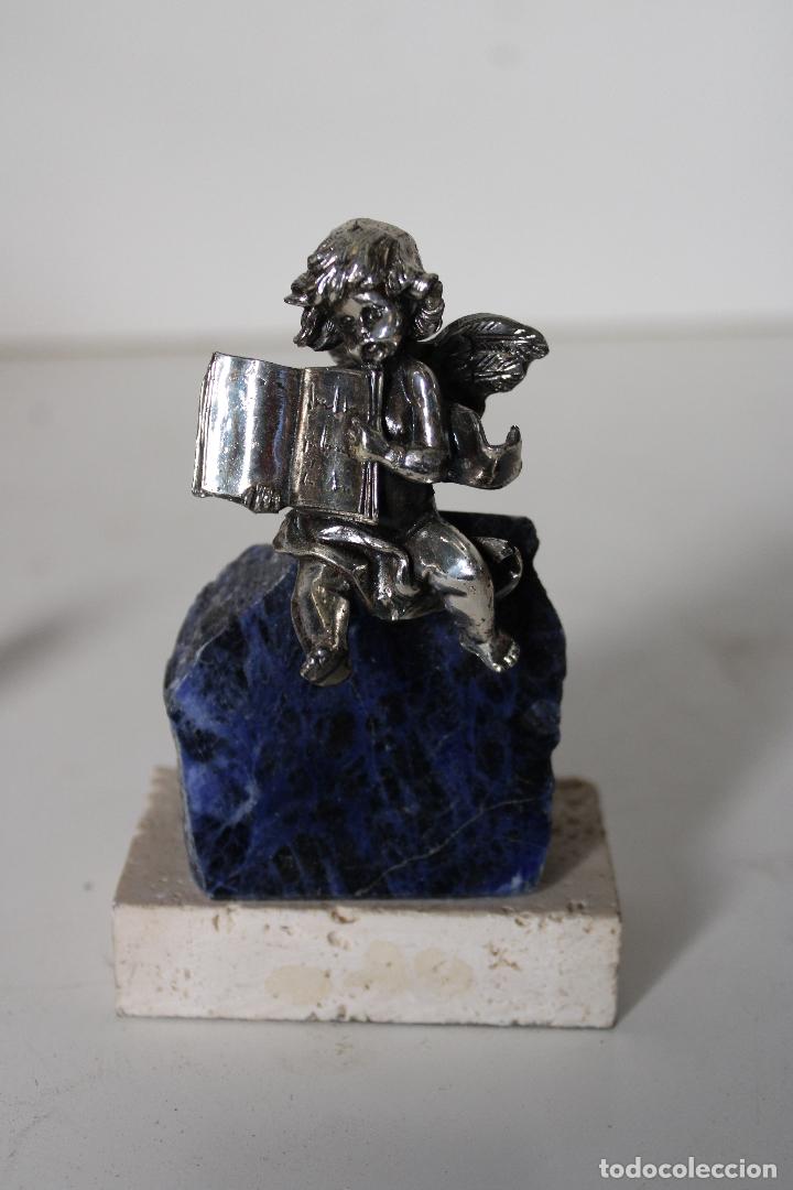 Antig&uuml;edades: figura de angel plateado - Foto 5
