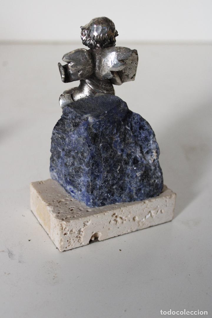 Antig&uuml;edades: figura de angel plateado - Foto 6