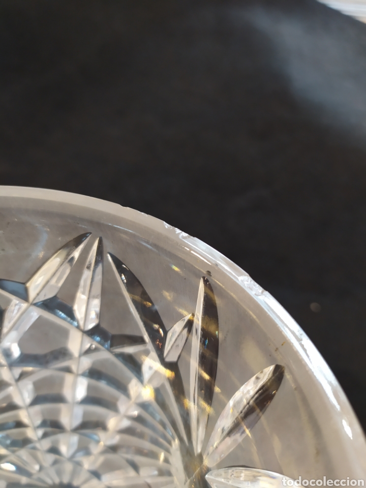 Florero cristal base plata - Antiguedades El Apaño