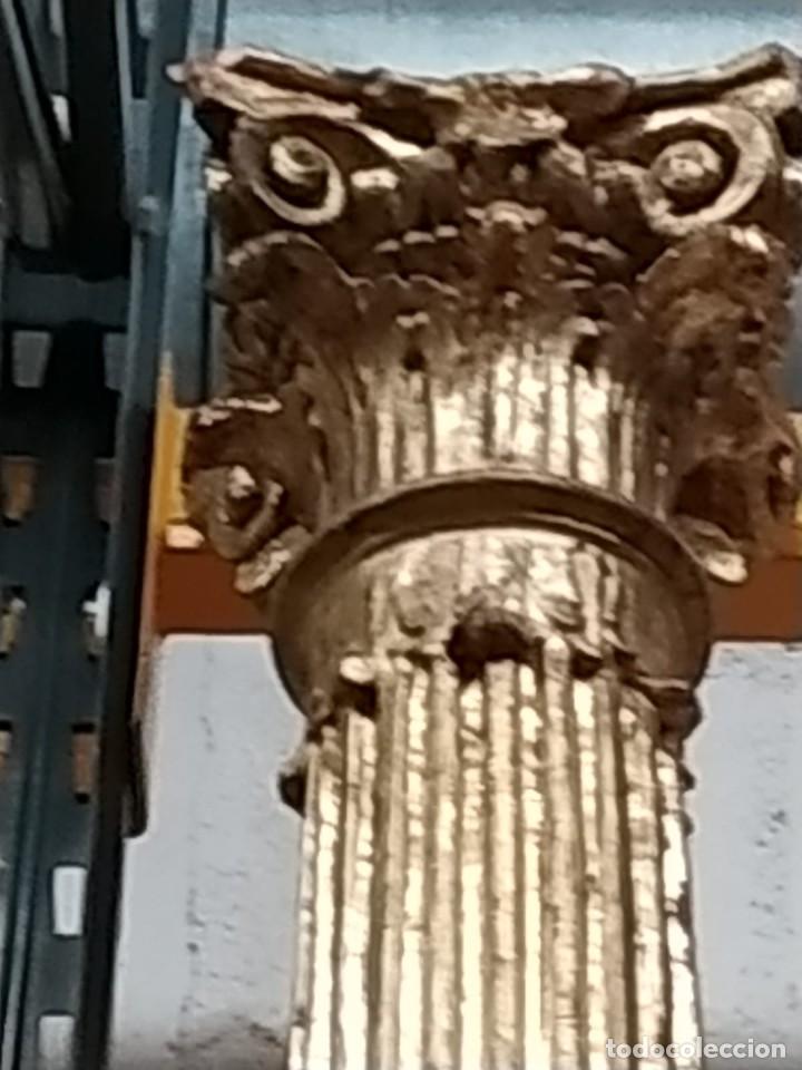 Antig&uuml;edades: Columna de retablo en madera dorada - Foto 7