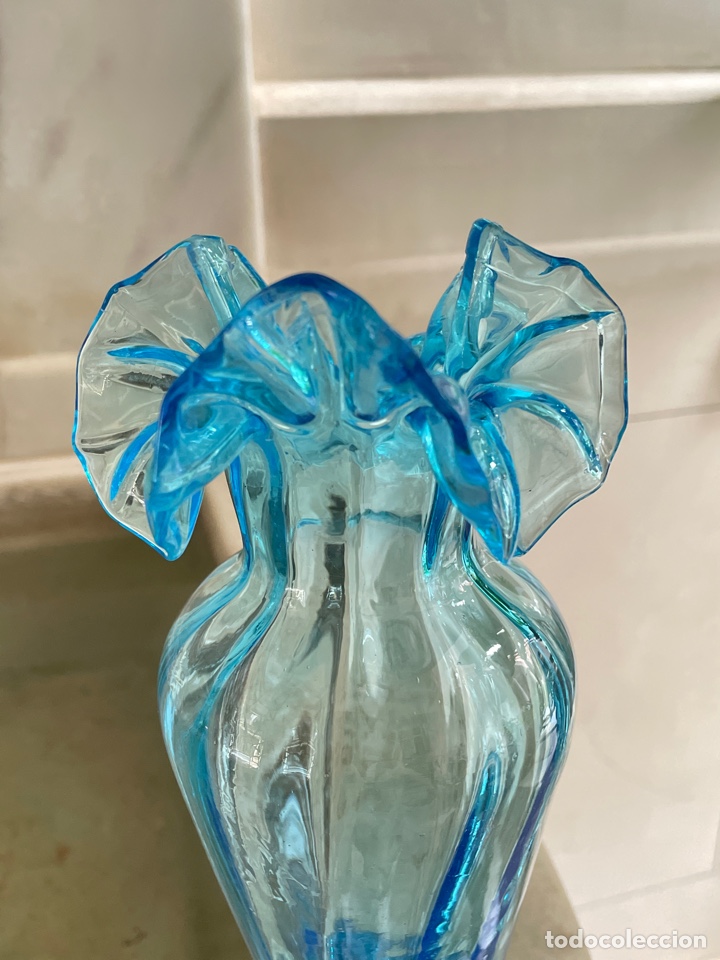 Antig&uuml;edades: Jarr&oacute;n florero de cristal siglo XIX. - Foto 2