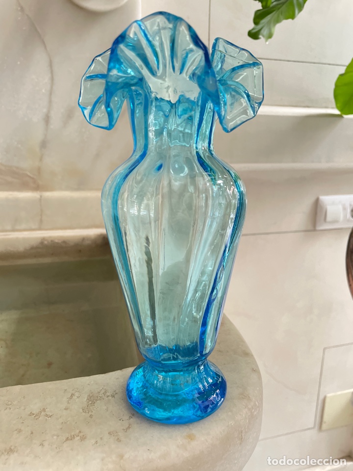 Antig&uuml;edades: Jarr&oacute;n florero de cristal siglo XIX. - Foto 1