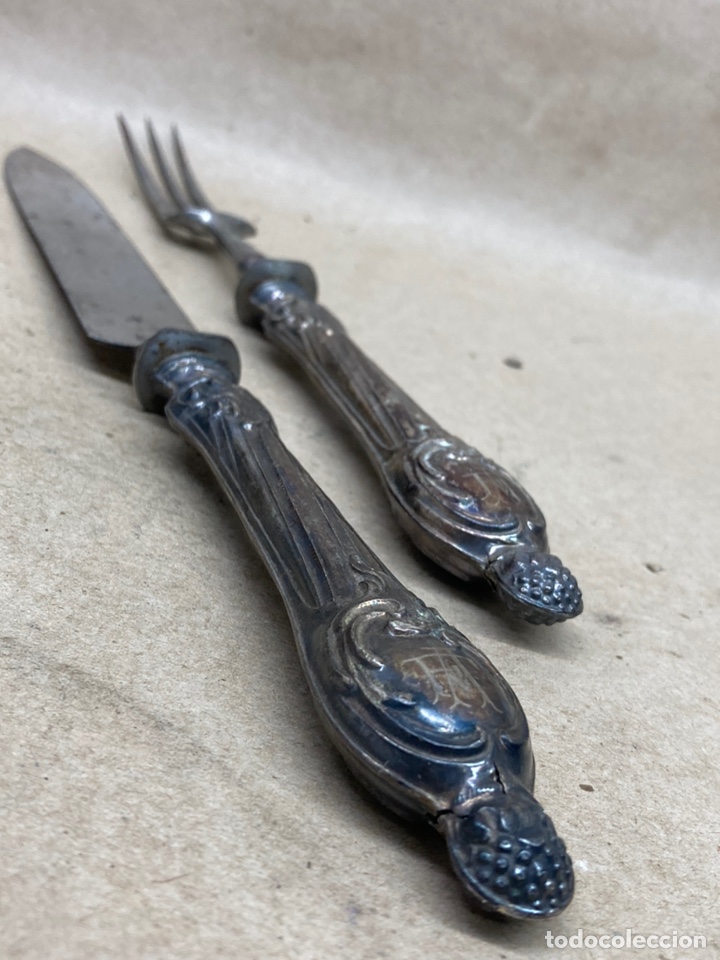 Antig&uuml;edades: Cuchillo con mango de plata - Foto 2