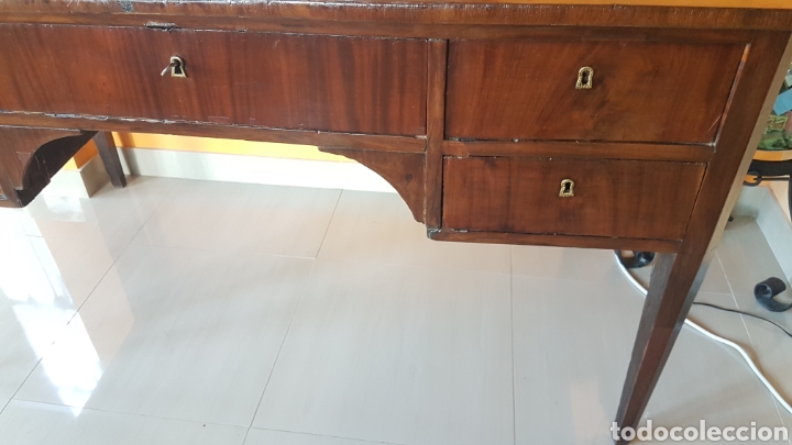 Antig&uuml;edades: MESA DE DESPACHO DE CAOBA CUBANA FINALES XIX - Foto 6