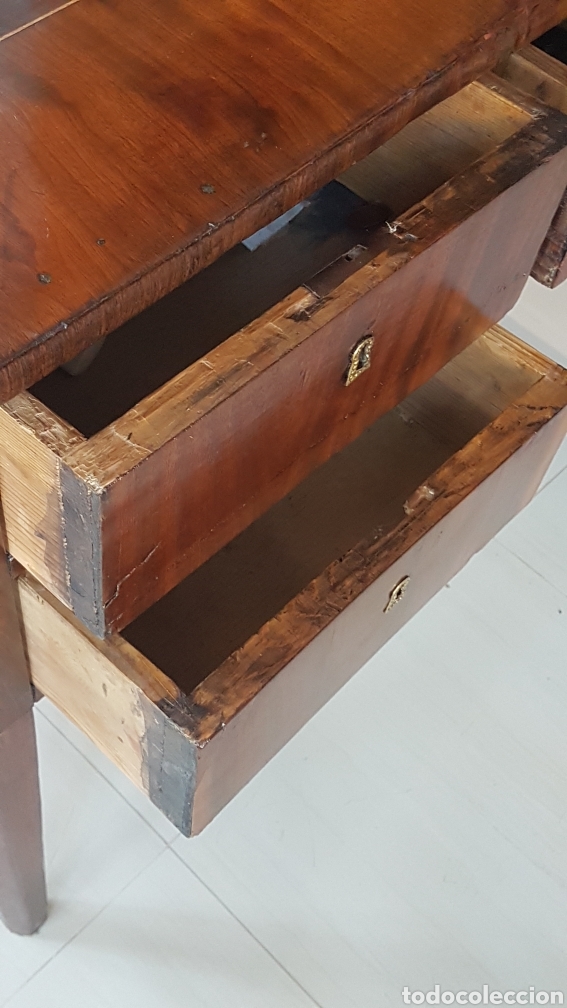 Antig&uuml;edades: MESA DE DESPACHO DE CAOBA CUBANA FINALES XIX - Foto 10