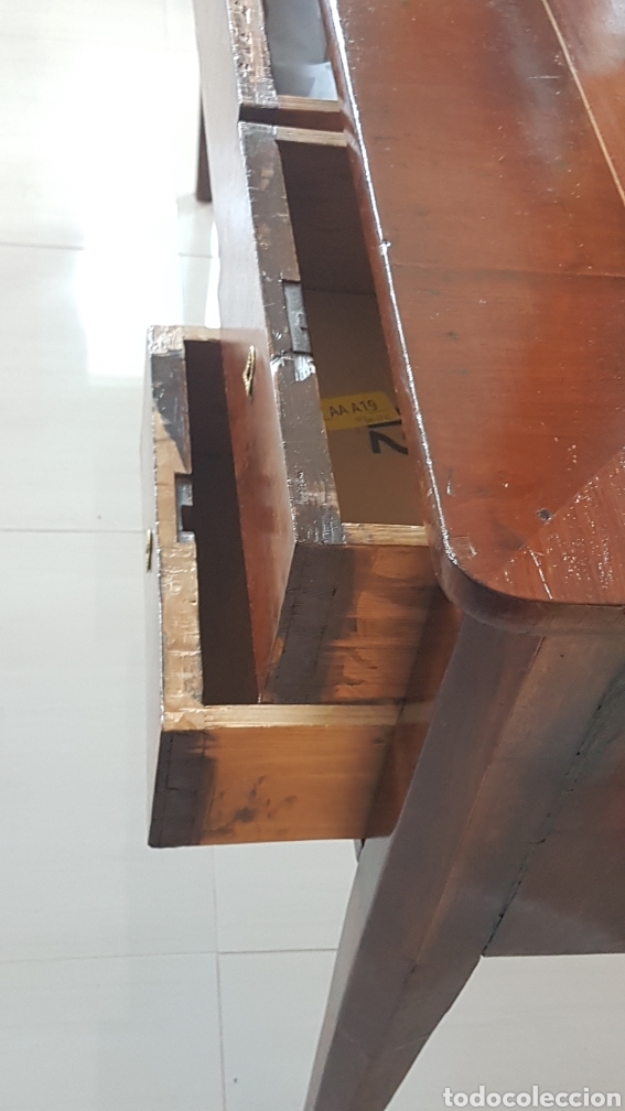 Antig&uuml;edades: MESA DE DESPACHO DE CAOBA CUBANA FINALES XIX - Foto 11