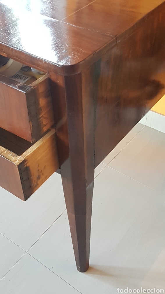 Antig&uuml;edades: MESA DE DESPACHO DE CAOBA CUBANA FINALES XIX - Foto 12