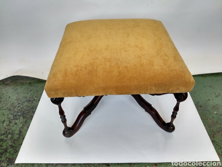 Antig&uuml;edades: ESCABEL, STOOL, DE MADERA DE PALISANDRO REGENCY. INGLATERRA S. XIX - Foto 1