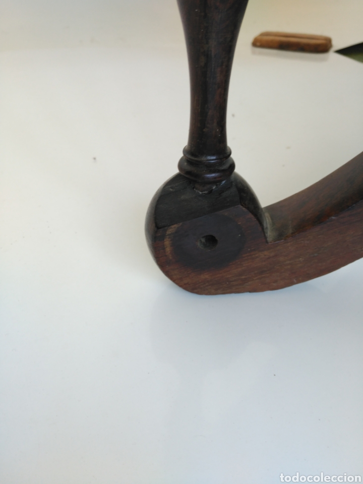 Antig&uuml;edades: ESCABEL, STOOL, DE MADERA DE PALISANDRO REGENCY. INGLATERRA S. XIX - Foto 5