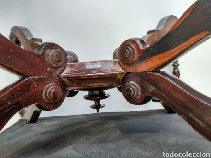 Antig&uuml;edades: ESCABEL, STOOL, DE MADERA DE PALISANDRO REGENCY. INGLATERRA S. XIX - Foto 3
