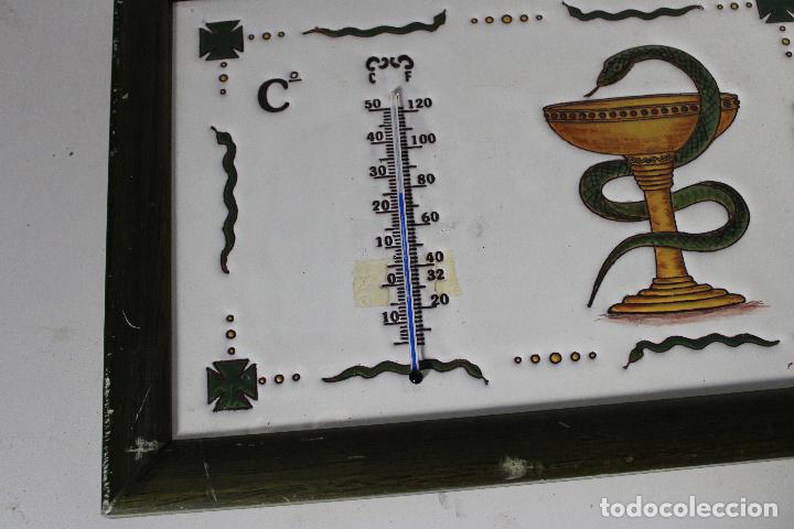 Antig&uuml;edades: azulejo termometro farmacia - Foto 4