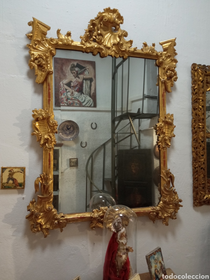Antig&uuml;edades: Consola y cornucopia policromado - Foto 2
