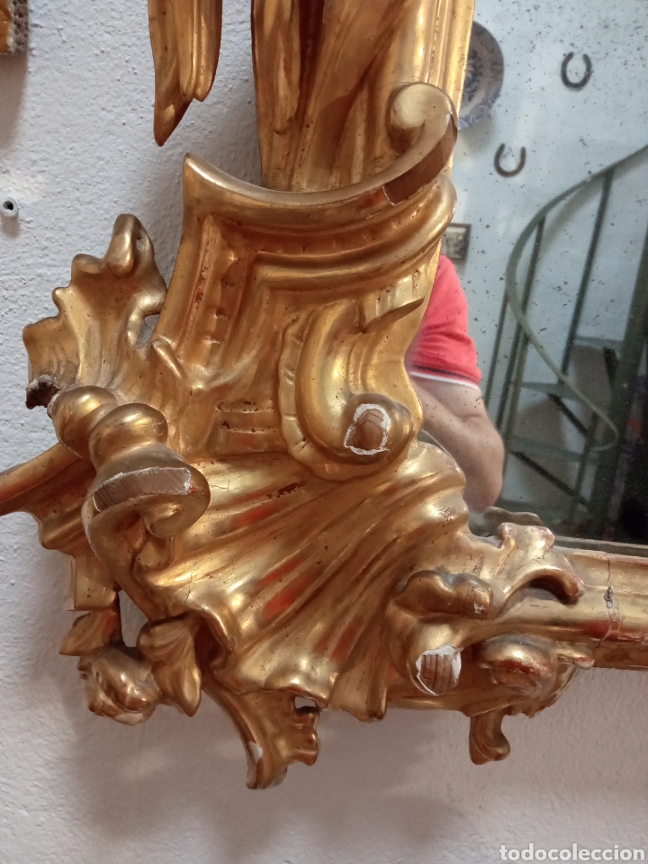 Antig&uuml;edades: Consola y cornucopia policromado - Foto 5